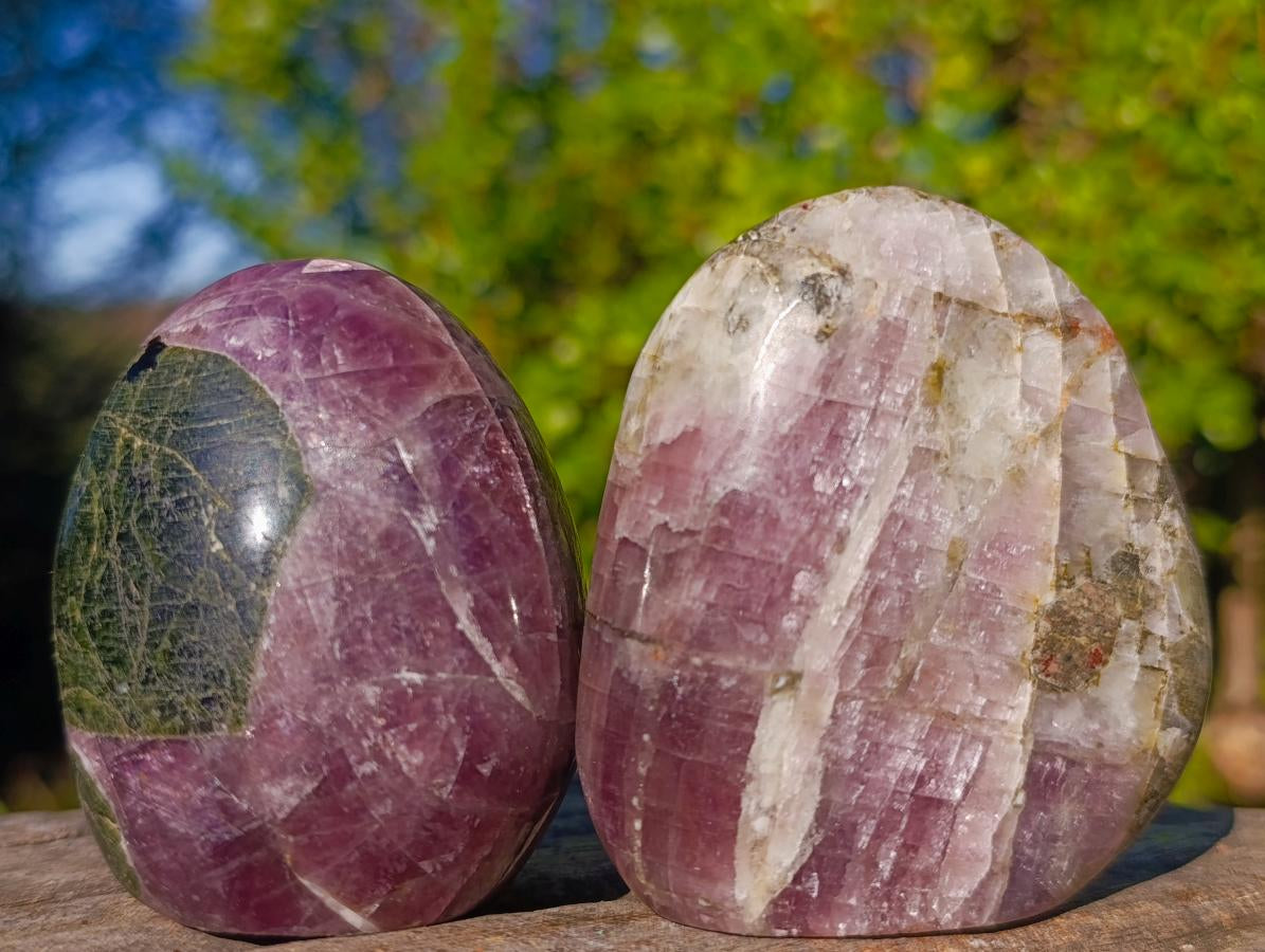 Polished Rare Anhydrite Standing Display Pieces x 6 Tulear, Madagascar - Toprock Gemstones and Minerals 
