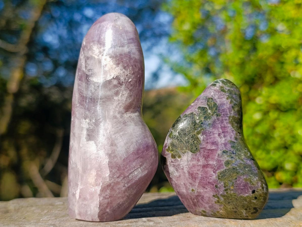 Polished Rare Anhydrite Standing Display Pieces x 6 Tulear, Madagascar - Toprock Gemstones and Minerals 