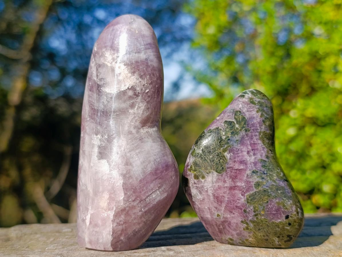 Polished Rare Anhydrite Standing Display Pieces x 6 Tulear, Madagascar - Toprock Gemstones and Minerals 