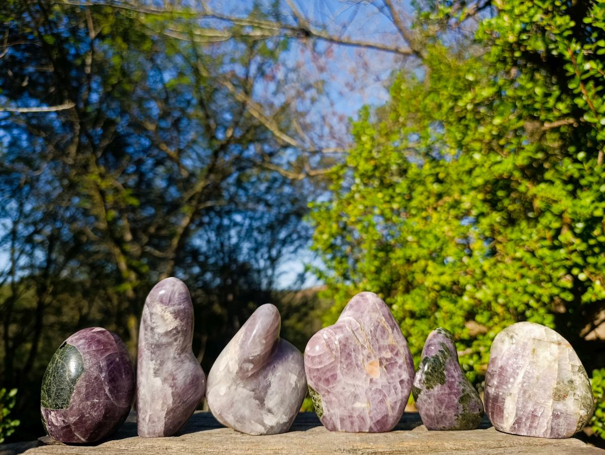 Polished Rare Anhydrite Standing Display Pieces x 6 Tulear, Madagascar - Toprock Gemstones and Minerals 