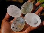 Polished Clear Quartz and Girasol Rock Crystal with Epidote Inclusions Worry Stones x 20 From Madagascar - Toprock Gemstones and Minerals 