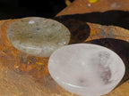 Polished Clear Quartz and Girasol Rock Crystal with Epidote Inclusions Worry Stones x 20 From Madagascar - Toprock Gemstones and Minerals 