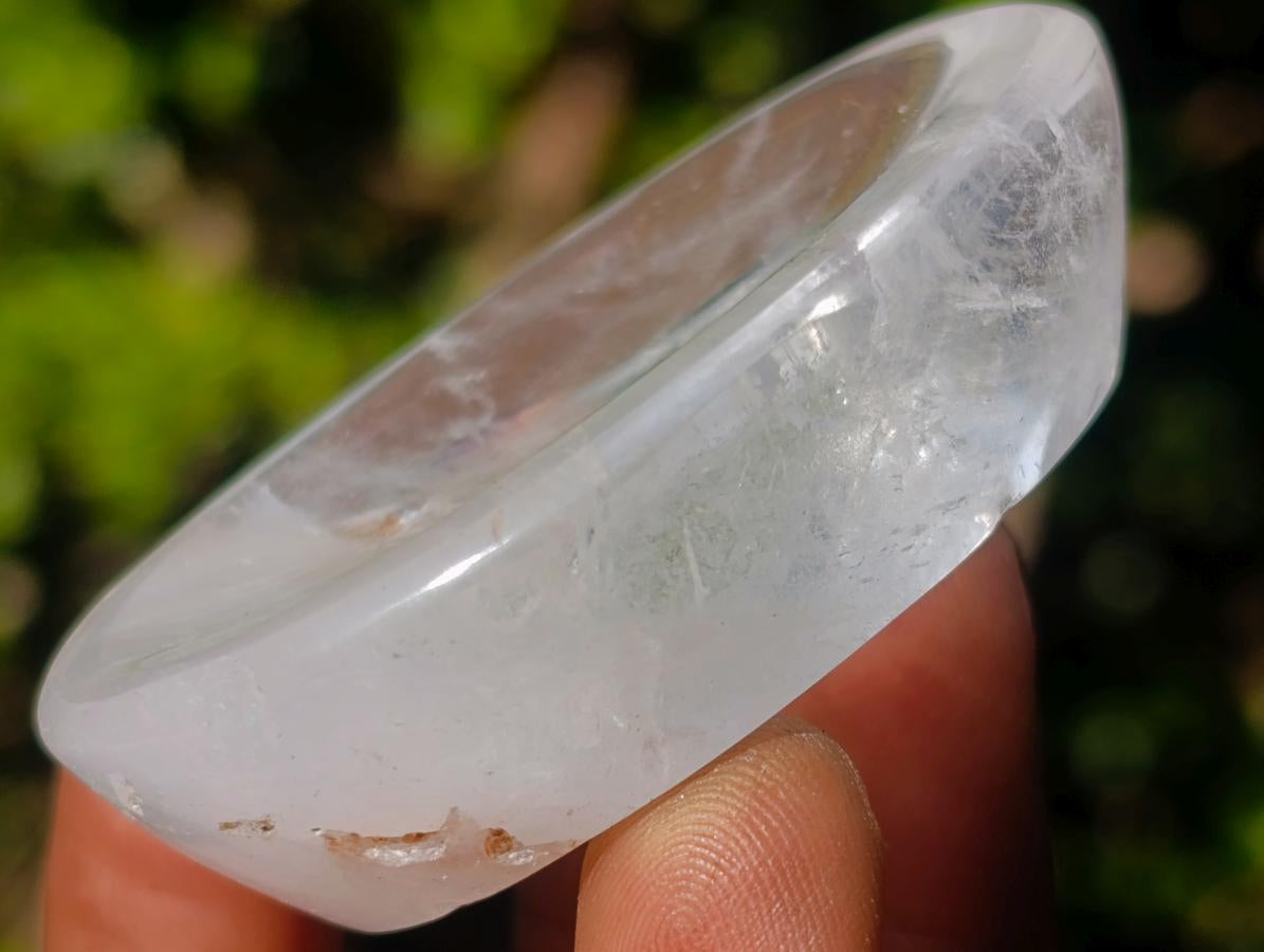 Polished Clear Quartz and Girasol Rock Crystal with Epidote Inclusions Worry Stones x 20 From Madagascar - Toprock Gemstones and Minerals 