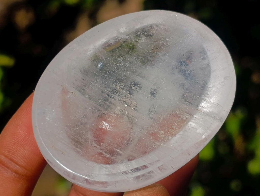 Polished Clear Quartz and Girasol Rock Crystal with Epidote Inclusions Worry Stones x 20 From Madagascar - Toprock Gemstones and Minerals 