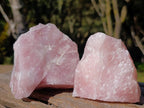 Natural Cobbed Rose Quartz Specimens x 12 From Northern Cape, South Africa - Toprock Gemstones and Minerals 