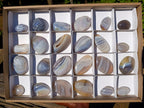 Polished Banded Agate Galets x 24 From Madagascar - Toprock Gemstones and Minerals 