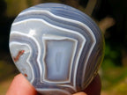 Polished Banded Agate Galets x 24 From Madagascar - Toprock Gemstones and Minerals 