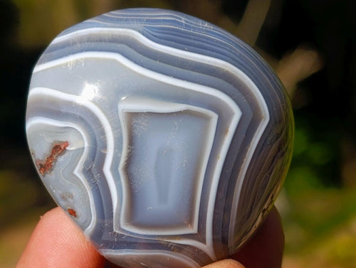 Polished Banded Agate Galets x 24 From Madagascar - Toprock Gemstones and Minerals 