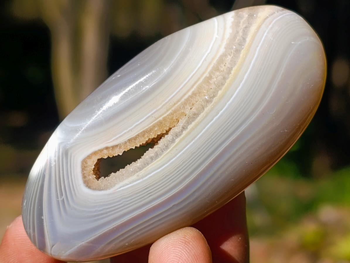 Polished Banded Agate Galets x 24 From Madagascar - Toprock Gemstones and Minerals 