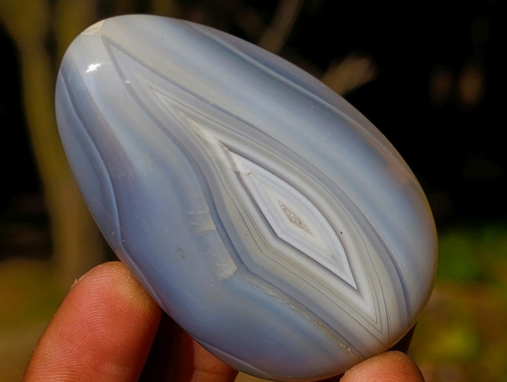 Polished Banded Agate Galets x 24 From Madagascar - Toprock Gemstones and Minerals 