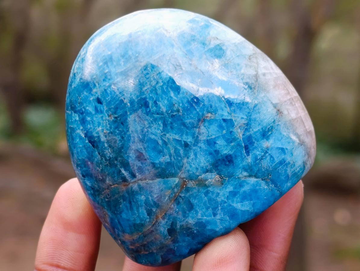 Polished Blue Apatite Standing Display Pieces x 6 From Betroka, Madagascar - Toprock Gemstones and Minerals 