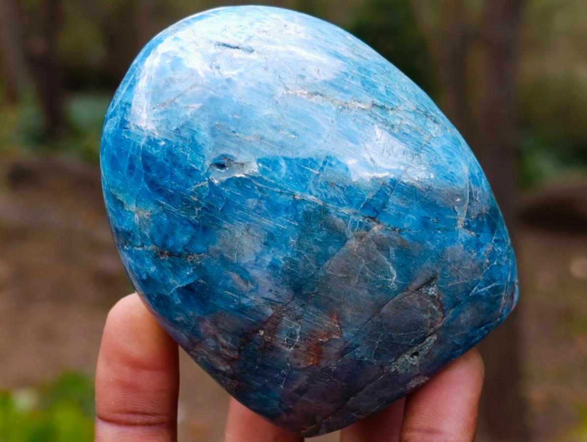 Polished Blue Apatite Standing Display Pieces x 6 From Betroka, Madagascar - Toprock Gemstones and Minerals 