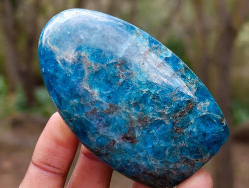 Polished Blue Apatite Standing Display Pieces x 6 From Betroka, Madagascar - Toprock Gemstones and Minerals 