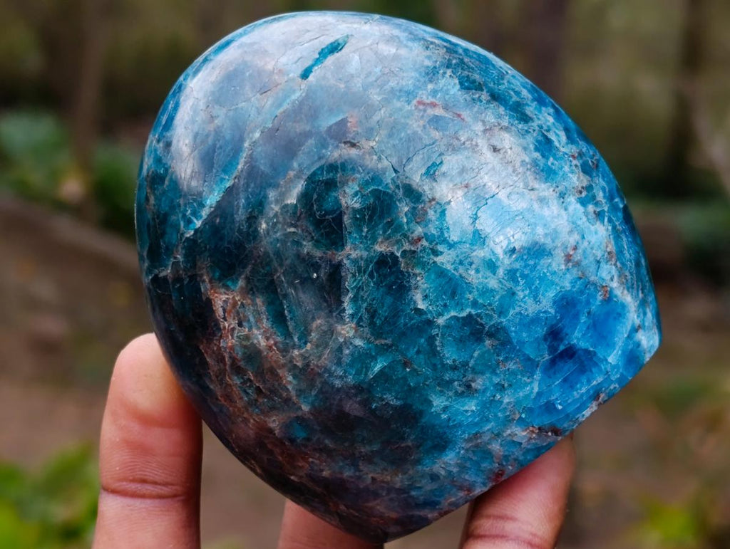Polished Blue Apatite Standing Display Pieces x 6 From Betroka, Madagascar - Toprock Gemstones and Minerals 