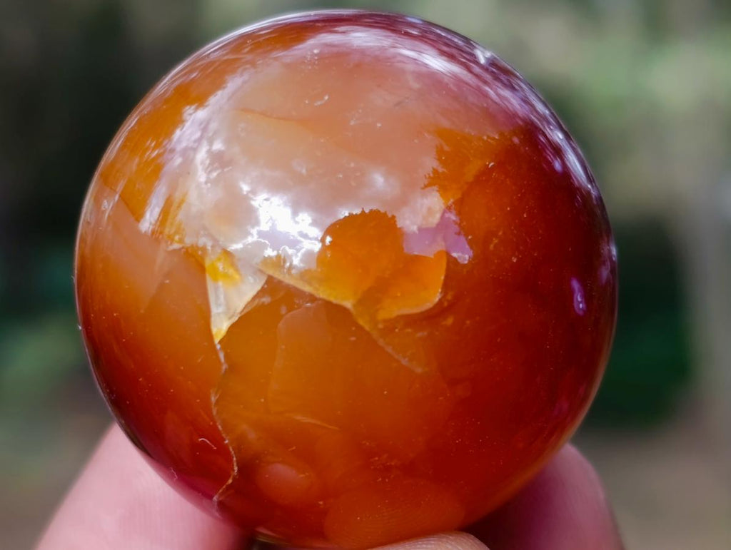 Polished Small Carnelian Agate Gemstone Spheres x 20 From Madagascar - Toprock Gemstones and Minerals 