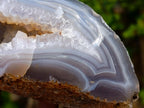 Polished Banded Agate Geodes x 3 From Madagascar - Toprock Gemstones and Minerals 