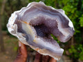 Polished Banded Agate Geodes x 3 From Madagascar - Toprock Gemstones and Minerals 