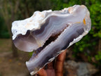 Polished Banded Agate Geodes x 3 From Madagascar - Toprock Gemstones and Minerals 