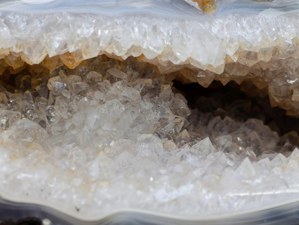 Polished Banded Agate Geodes x 3 From Madagascar - Toprock Gemstones and Minerals 