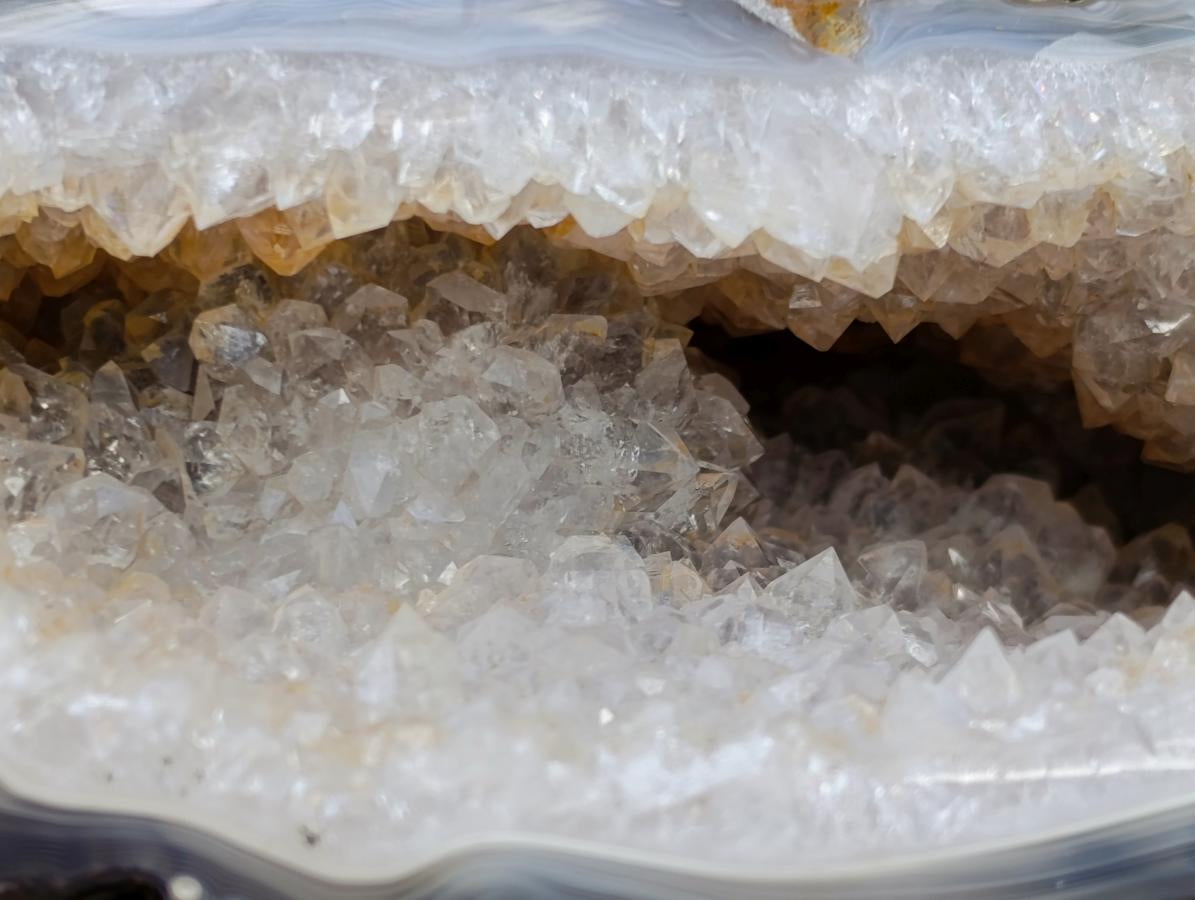 Polished Banded Agate Geodes x 3 From Madagascar - Toprock Gemstones and Minerals 