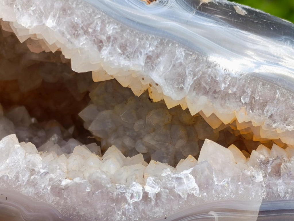 Polished Banded Agate Geodes x 3 From Madagascar - Toprock Gemstones and Minerals 