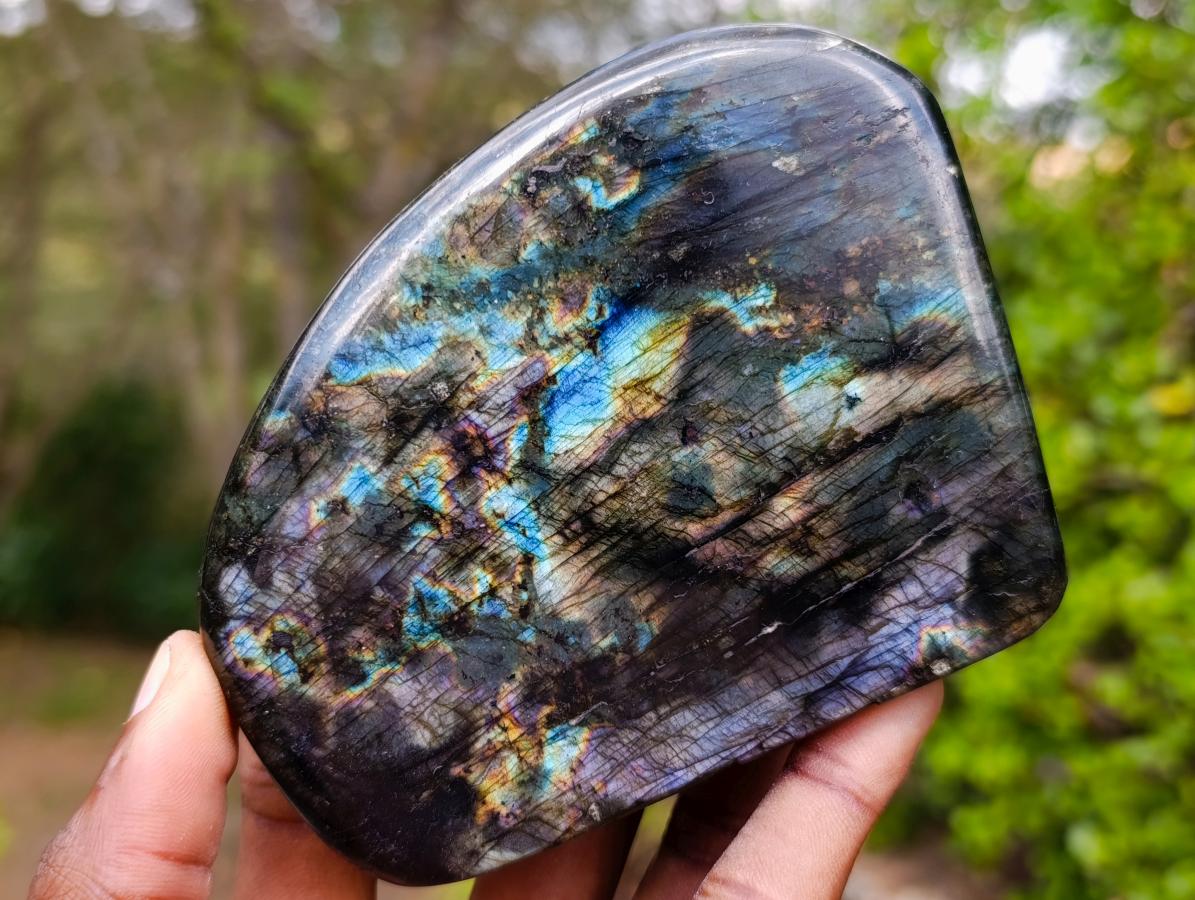 Polished Labradorite Standing Display Pieces x 4 From Madagascar - Toprock Gemstones and Minerals 