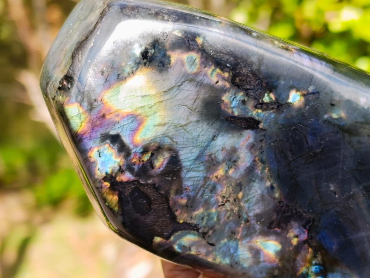 Polished Labradorite Standing Display Pieces x 4 From Madagascar - Toprock Gemstones and Minerals 