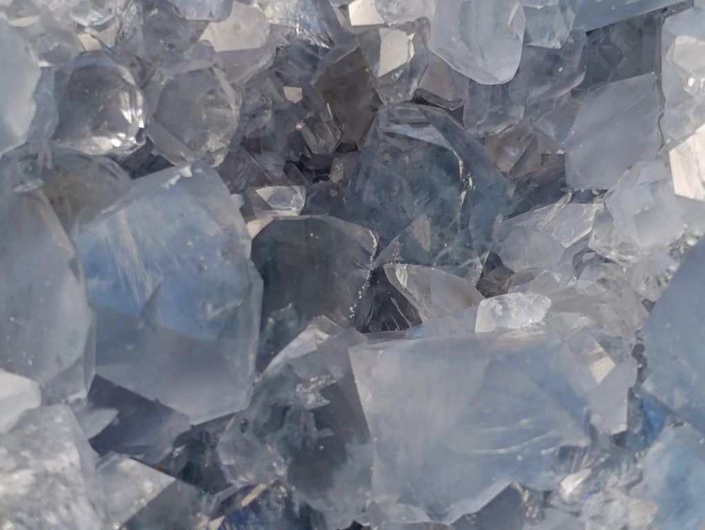Natural Blue Celestite Specimens x 2 From Sakoany, Madagascar - Toprock Gemstones and Minerals 