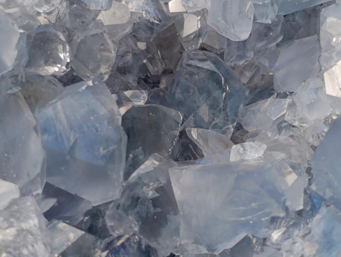 Natural Blue Celestite Specimens x 2 From Sakoany, Madagascar - Toprock Gemstones and Minerals 