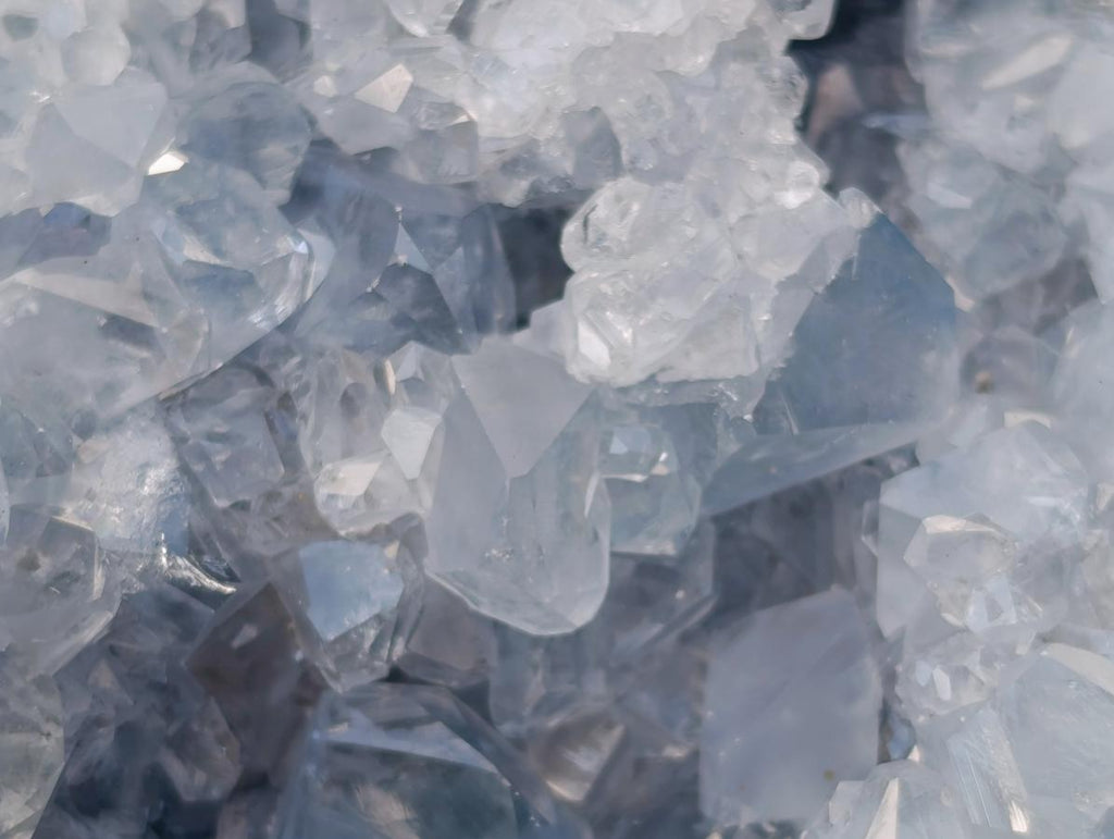 Natural Blue Celestite Specimens x 2 From Sakoany, Madagascar - Toprock Gemstones and Minerals 
