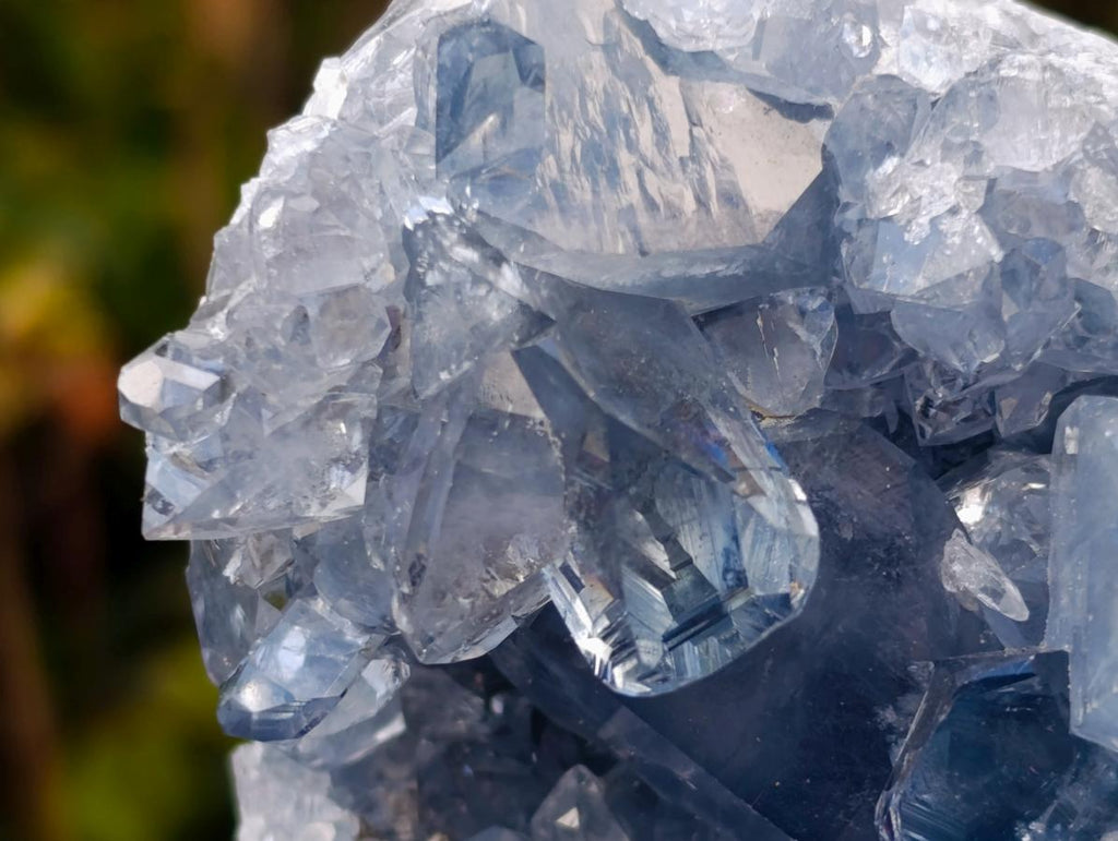 Natural Blue Celestite Specimens x 2 From Sakoany, Madagascar - Toprock Gemstones and Minerals 