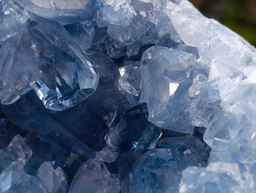 Natural Blue Celestite Specimens x 2 From Sakoany, Madagascar - Toprock Gemstones and Minerals 