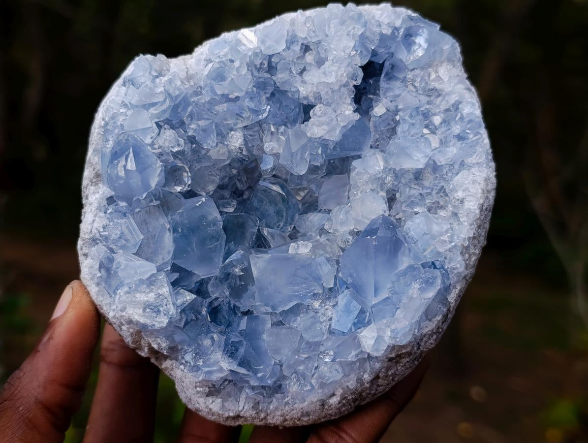 Natural Blue Celestite Specimens x 2 From Sakoany, Madagascar - Toprock Gemstones and Minerals 