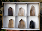 Polished Smokey Quartz Crystals x 6 From Madagascar - Toprock Gemstones and Minerals 