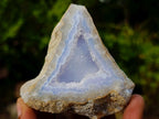 Polished On One Side Blue Lace Agate Geodes x 12 From Nsanje, Malawi - Toprock Gemstones and Minerals 
