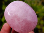 Polished Gemmy Rose Quartz Palm Stones x 35 From Madagascar - Toprock Gemstones and Minerals 