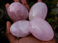 Polished Gemmy Rose Quartz Palm Stones x 35 From Madagascar - Toprock Gemstones and Minerals 