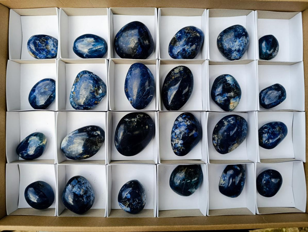 Polished Dumortierite Free Forms x 24 From Madagascar - Toprock Gemstones and Minerals 