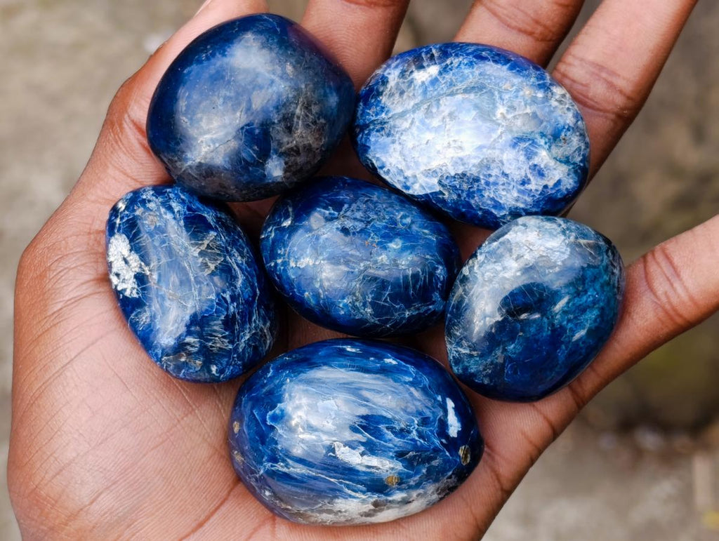 Polished Dumortierite Free Forms x 24 From Madagascar - Toprock Gemstones and Minerals 