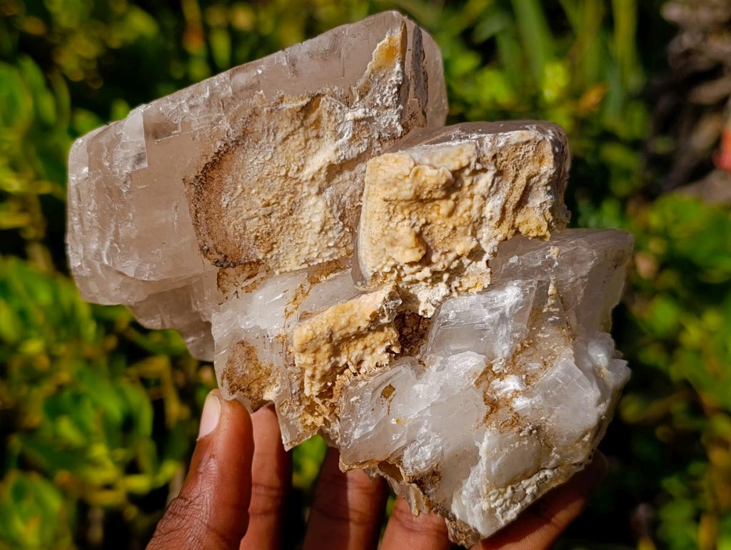Natural Rhombohedral Calcite Specimens with Aragonite x 2 From Albert's Mountain, Lesotho - Toprock Gemstones and Minerals 