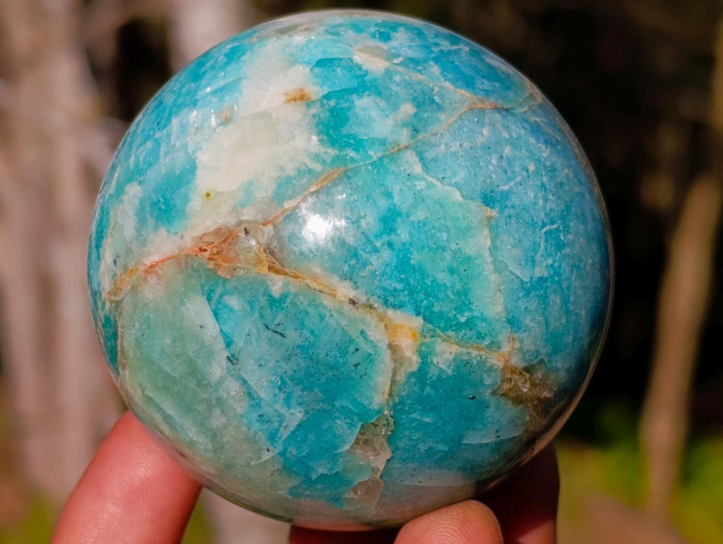 Polished Amazonite Spheres x 6 From Madagascar - Toprock Gemstones and Minerals 