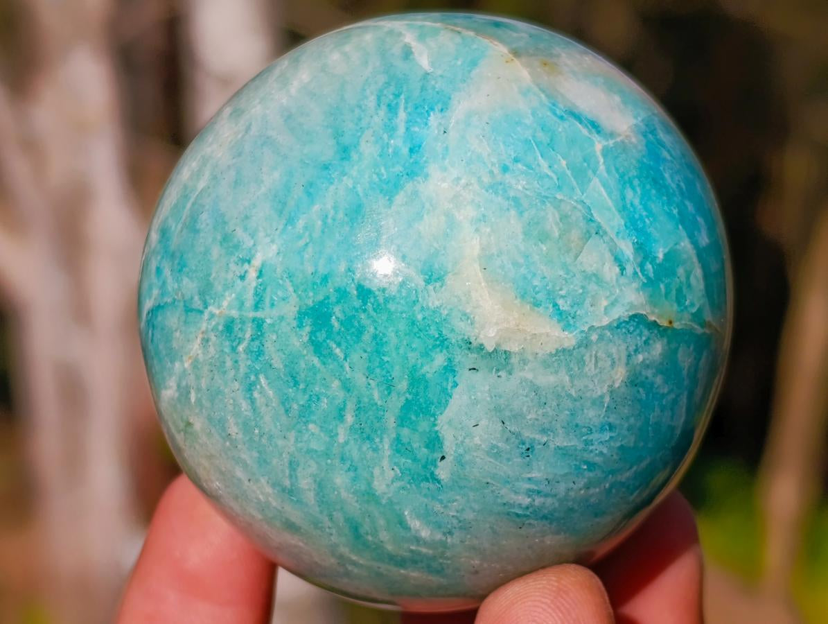 Polished Amazonite Spheres x 6 From Madagascar - Toprock Gemstones and Minerals 