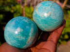 Polished Amazonite Spheres x 6 From Madagascar - Toprock Gemstones and Minerals 
