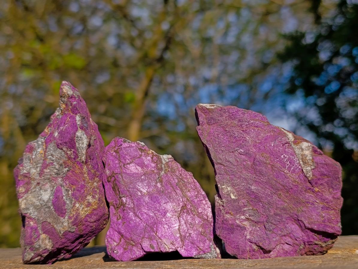 Natural Metallic Cobbed Purpurite Specimens x 12 From Erongo, Namibia - Toprock Gemstones and Minerals 