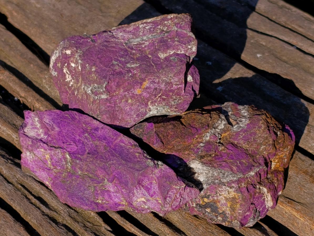 Natural Metallic Cobbed Purpurite Specimens x 12 From Erongo, Namibia - Toprock Gemstones and Minerals 