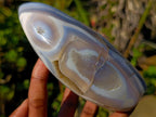Polished Banded Agate Standing Display Pieces x 3 From Madagascar - Toprock Gemstones and Minerals 