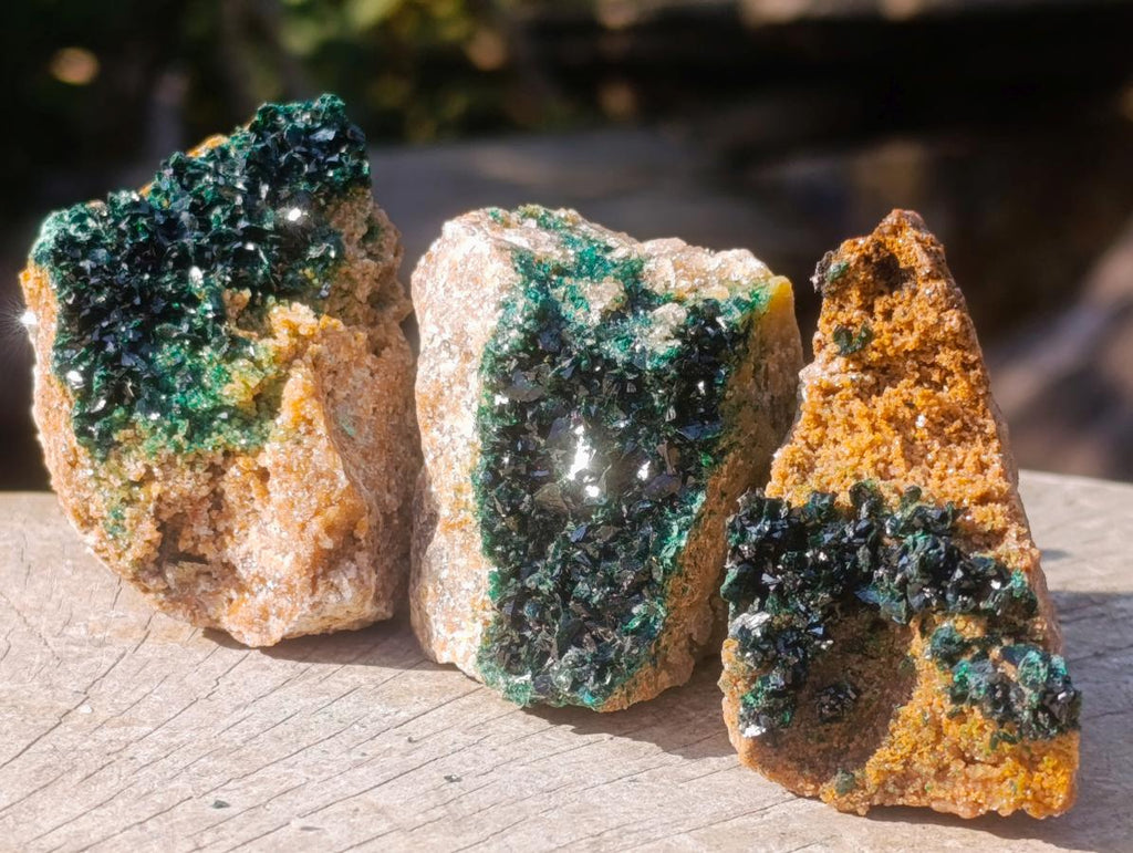 Natural Crystalline Malachite Specimens x 12 From Tenke Fungurume, Congo - Toprock Gemstones and Minerals 