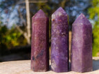 Polished Lepidolite with Pink Rubellite Tourmaline Display Crystals x 12 From Ambatondrazaka, Madagascar - Toprock Gemstones and Minerals 