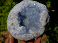 Natural Blue Celestite Geode and Specimen x 2 From Sakoany, Madagascar - Toprock Gemstones and Minerals 