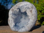 Natural Blue Celestite Geode and Specimen x 2 From Sakoany, Madagascar - Toprock Gemstones and Minerals 